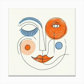 Abstract Face Of A Woman Canvas Print