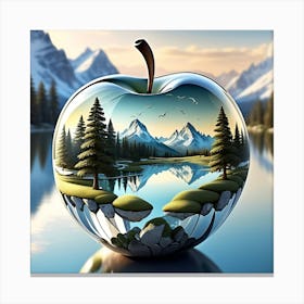 Apple Painting Canvas Print