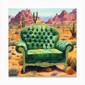 Cactus Chair Canvas Print