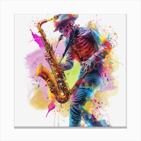 Saxophone Player 2 Canvas Print