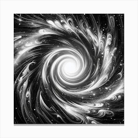 Black and White Abstract Art 243 Canvas Print