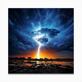 Lightning In The Sky Canvas Print