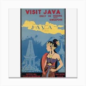 Visit Java Canvas Print