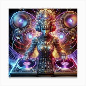 Psychedelic Dj 1 Canvas Print