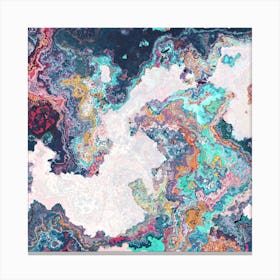 Abstract Marble Waves Canvas Print