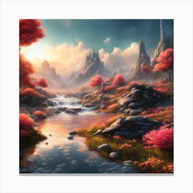 Fantasy Landscape Painting Canvas Print