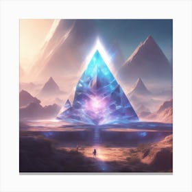 Pyramid Of Light 1 Canvas Print