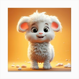 Cartoon Sheep Canvas Print