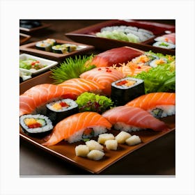 Sushi And Sashimi Canvas Print