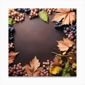 Autumn Leaves And Grapes 1 Canvas Print