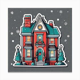 Christmas House 138 Canvas Print
