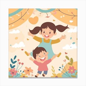 Happy Children Canvas Print