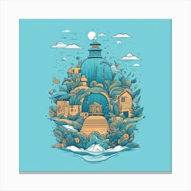 Lighthouse Island Canvas Print