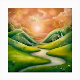 River In The Grass Canvas Print