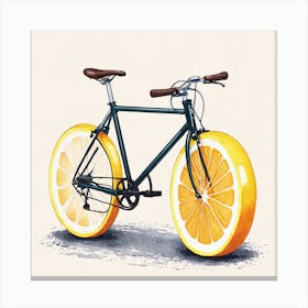 Orange Bicycle 10 Canvas Print