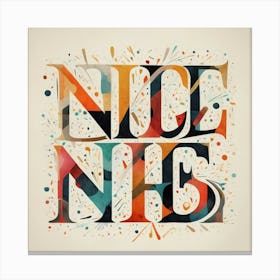 Abstract Nice Typogram Painting Art Print 0 Canvas Print