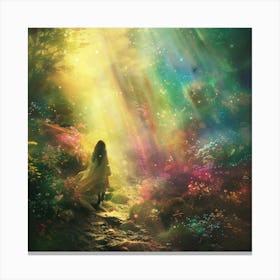 Girl In The Forest Canvas Print