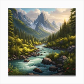 Landscape Painting 2 Canvas Print