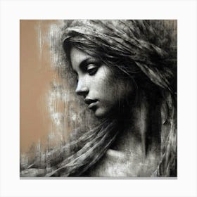 Woman With A Veil 1 Canvas Print