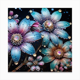 Iridescent Flowers Canvas Print