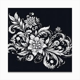 Ornate Floral Design 4 Canvas Print