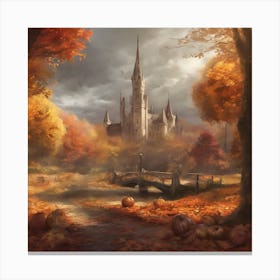 Castle In The Forest Canvas Print