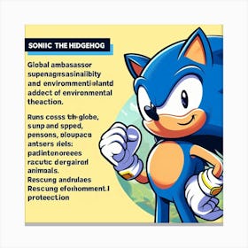 Sonic The Hedgehog 21 Canvas Print