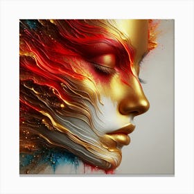 Abstract Of A Woman'S Face 3 Canvas Print