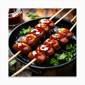 Korean Meatballs Canvas Print