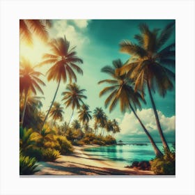 Tropical Beach 1 Canvas Print