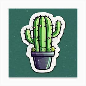 Cactus Sticker 27 Canvas Print