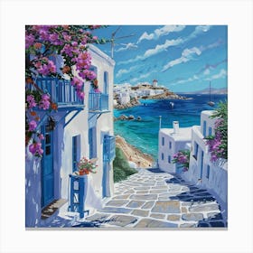 Mykonos Street 2 Canvas Print