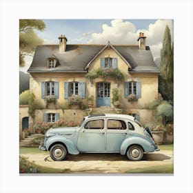 French Country Cottage art Canvas Print