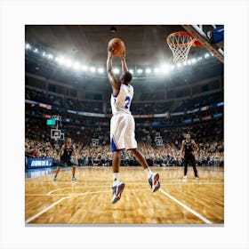 Ball Net Basketball Court Athlete Basketball Court Basket Sport Lay Goal Hoop African Ame (7) 1 Canvas Print