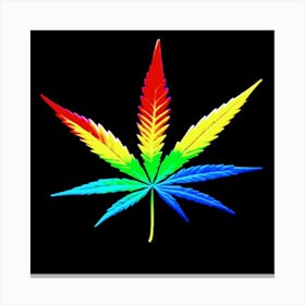 Rainbow Marijuana Leaf Lienzo