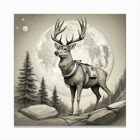 Deer In The Woods 45 Canvas Print