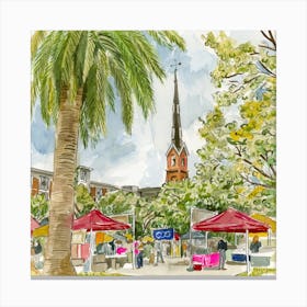 Chapel Hill Outdoor Market Canvas Print