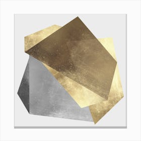 Geometric art with gold 3 Canvas Print