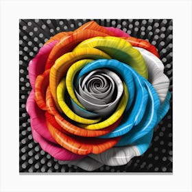 Rainbow Rose Canvas Print