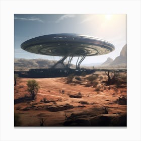 Alien Spaceship Canvas Print