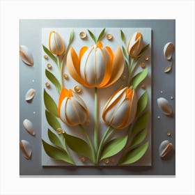 Three Tulips 1 Canvas Print