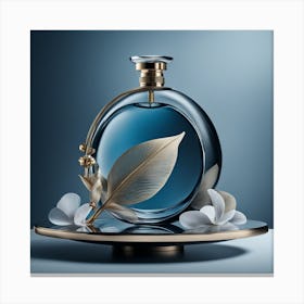 Blue Perfume Bottle 1 Canvas Print