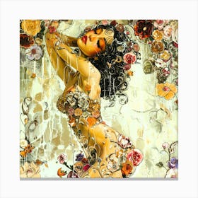 Lace 3 - Flora Rosa Canvas Print