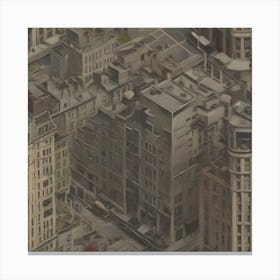 Aerial View Of A City 1 Canvas Print