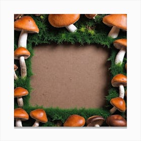 Frame Of Mushrooms 6 Canvas Print