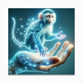 Holographic Monkey spirit Canvas Print