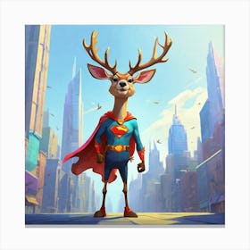 Superman Deer 1 Canvas Print