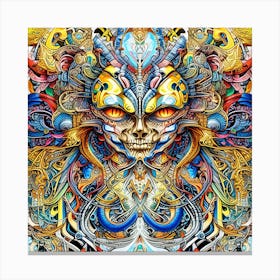 Psychedelic Skull Canvas Print