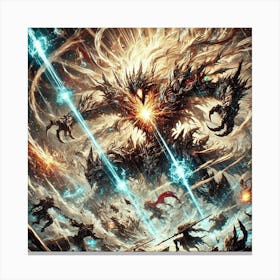 Ragnarok Berserker Fury Iron Commonwealth Canvas Print