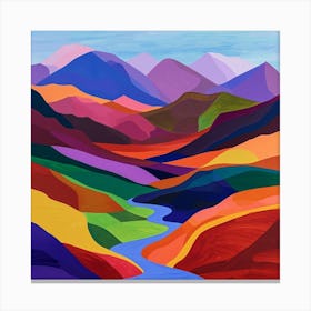 Colourful Abstract Denali National Park Usa 3 Canvas Print